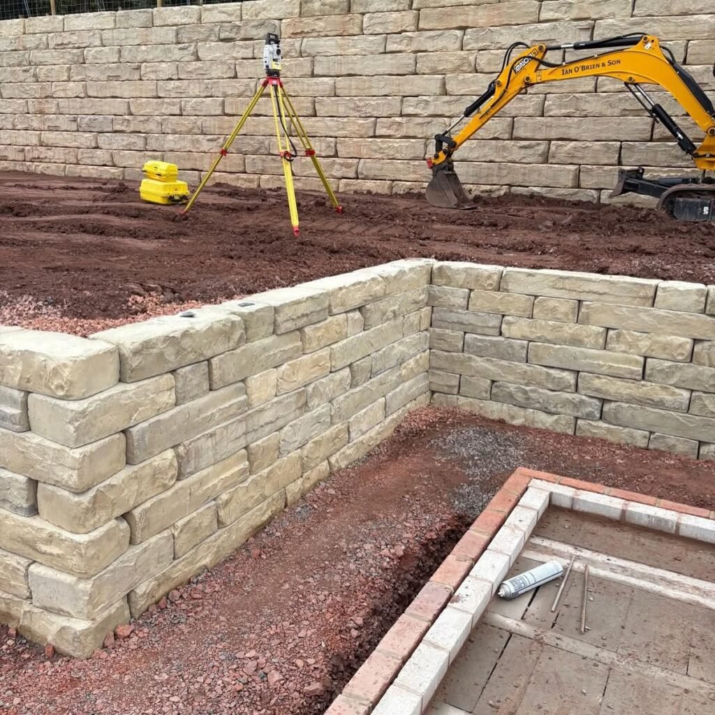 Retaining wall construction company Nottingham
